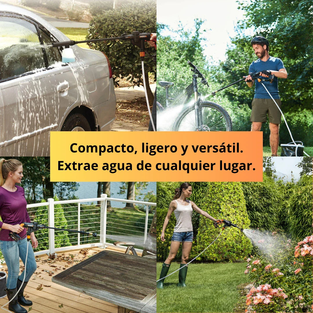 Hidrolimpiadora a Batería WORX Hydroshot con Accesorios + 1 Batería de Regalo 🎁